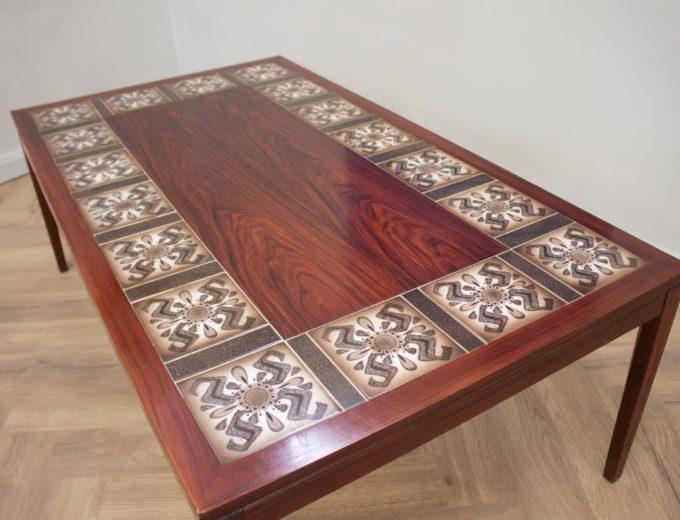 Mid Century Retro Danish Rosewood Large Oversize Coffee Table #0397 3