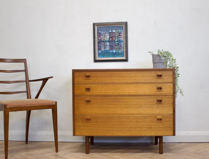 Mid Century Retro Teak Chest of Drawers from Alfred Cox #0611 0