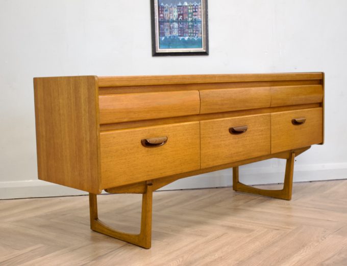 Mid Century Teak Compact Sideboard or Dresser William Lawrence #0627 9