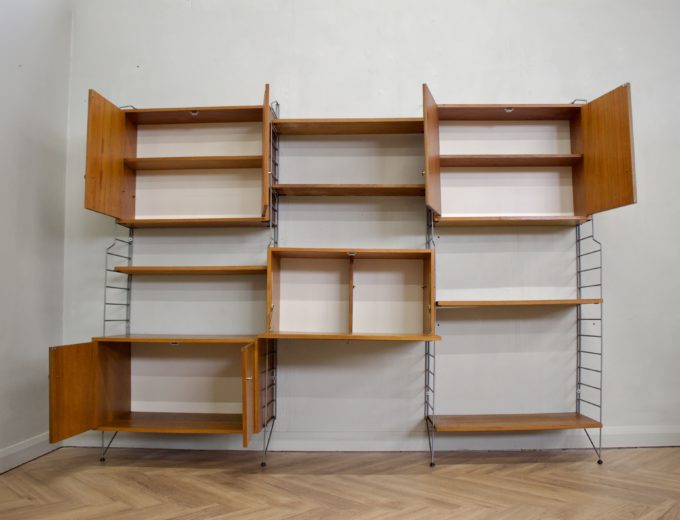 Mid Century Teak Modular Wall System Shelving from Brianco #0652 5
