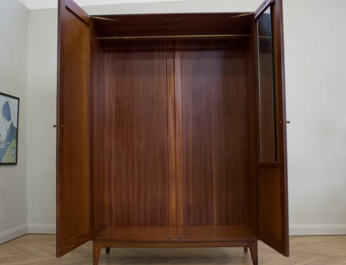 Mid Century Teak & Rosewood Wardrobe From Younger #0699 6