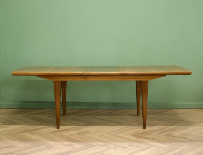 ******SOLD*****Mid Century Large Walnut Extending Dining Table from Alfred Cox Heals #0978 7