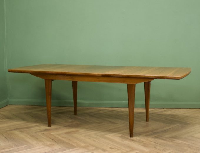 ******SOLD*****Mid Century Large Walnut Extending Dining Table from Alfred Cox Heals #0978 10