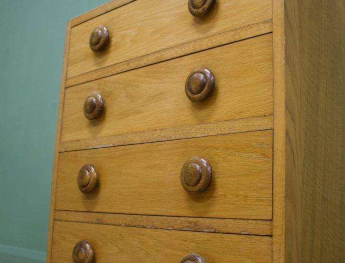 ****SOLD**** Oak Art Deco Chest of Drawers #1024 2