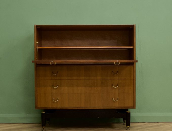Mid Century Tola and Black Tallboy Chest from G Plan #1007 4
