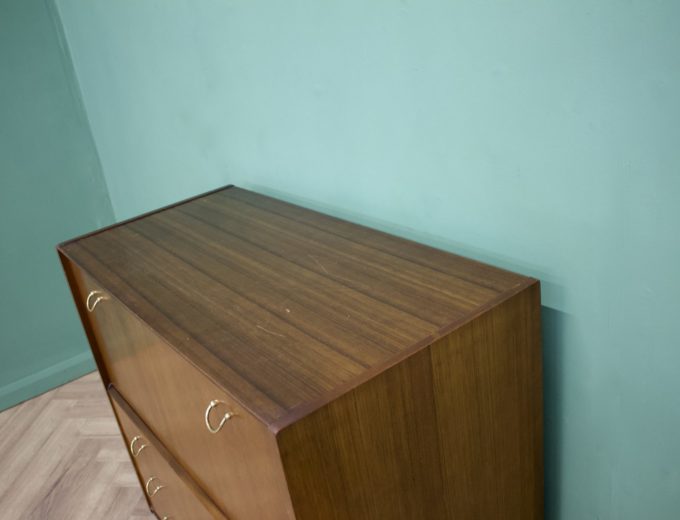 Mid Century Tola and Black Tallboy Chest from G Plan #1007 3