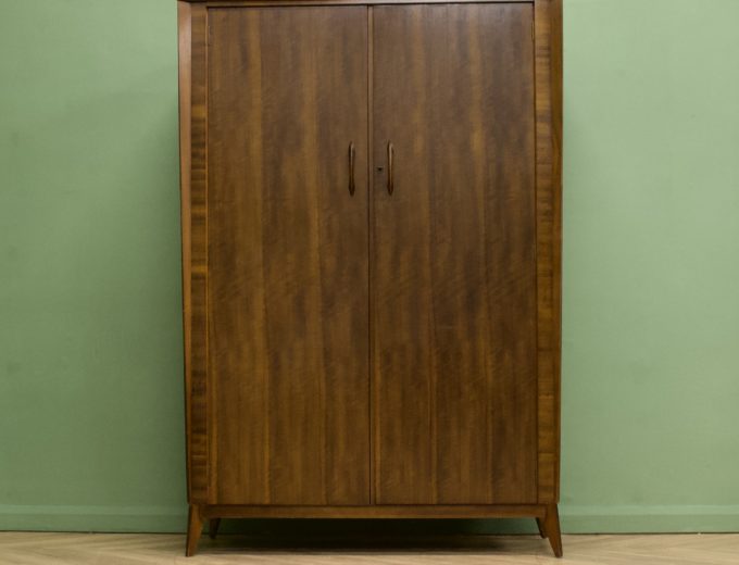 Mid Century Walnut Wardrobe FromWaring and Gillow #1039 0