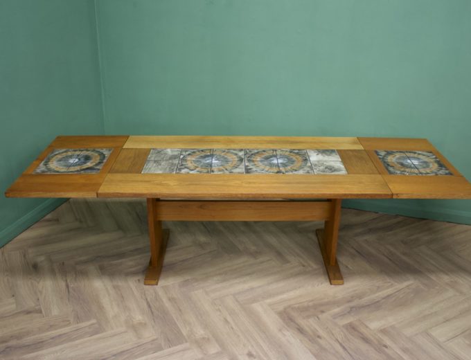 Mid Century Danish Teak Tiled Extending Dining Table Gangso Mobler #1063 0