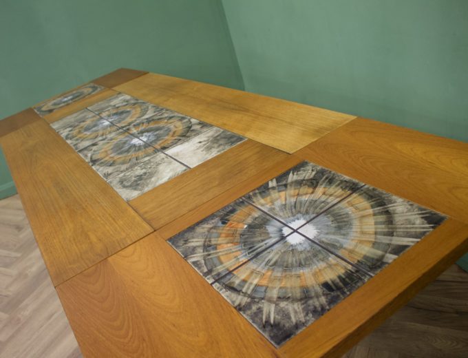 Mid Century Danish Teak Tiled Extending Dining Table Gangso Mobler #1063 3