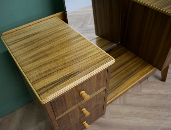 Mid Century Vintage Walnut Dressing Table Desk from Morris of Glasgow #1078 4
