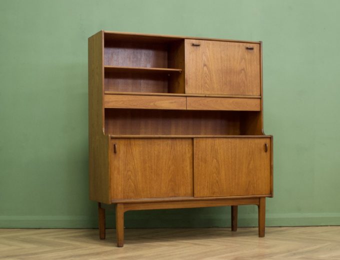 Mid Century Teak Drinks Cabinet High Sideboard From Nathan #1084 8