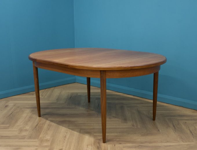 Mid Century Teak Extending Oval Dining Table from G Plan #1117 7