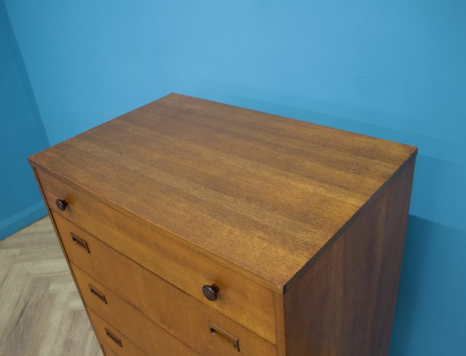 Mid Century Teak Tallboy Chest of Drawers from Nathan #1128 3