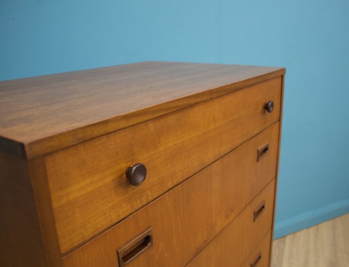 Mid Century Teak Tallboy Chest of Drawers from Nathan #1128 6