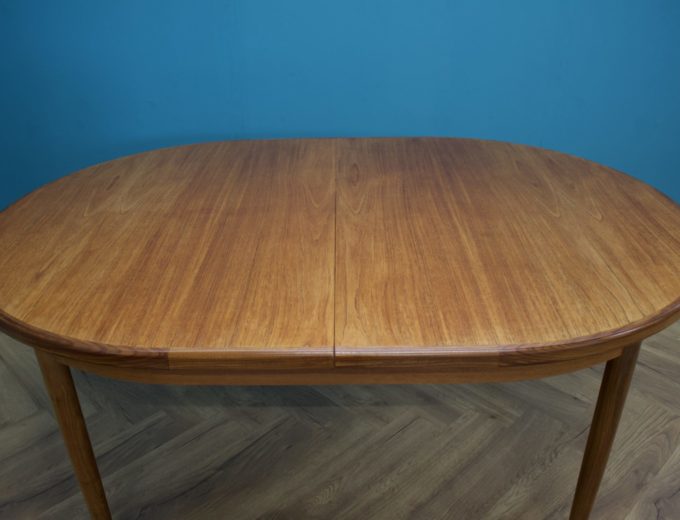 Mid Century Teak Extending Oval Dining Table from G Plan #1117 6