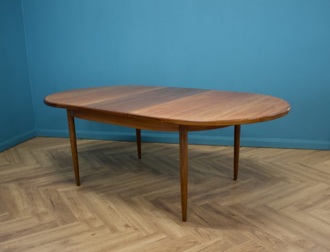 Mid Century Teak Extending Oval Dining Table from G Plan #1117 2