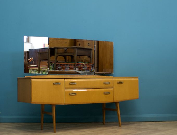 Mid Century Maple Tallboy Dressing Table from Meredew #1142 7
