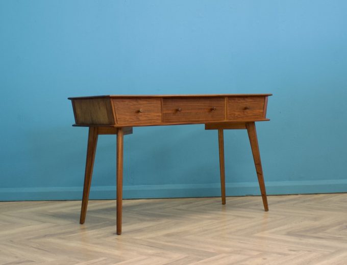 Mid Century Retro Teak & Walnut Dressing Table Side Table from Crown #1136 7