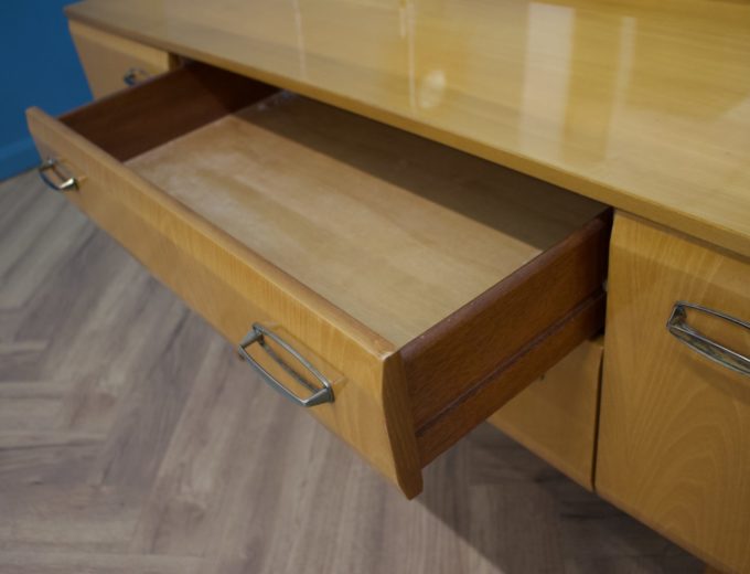 Mid Century Maple Tallboy Dressing Table from Meredew #1142 6