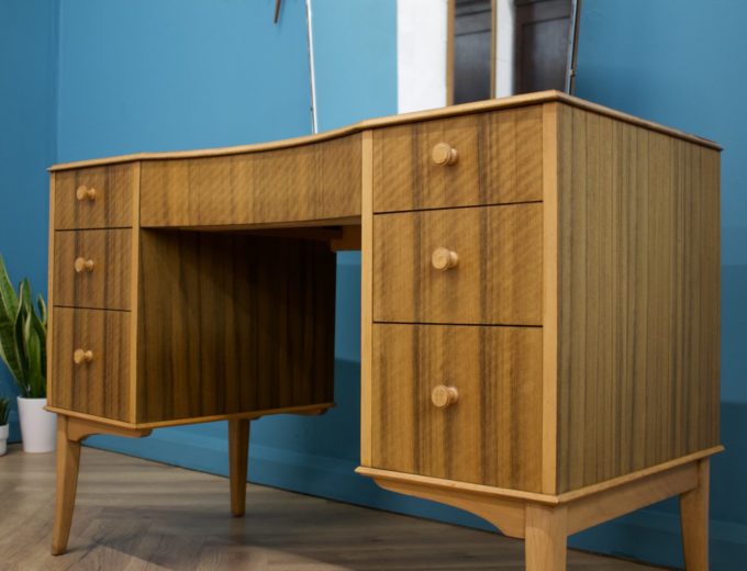 Mid Century Vintage Walnut Dressing Table from Heals #1133 2