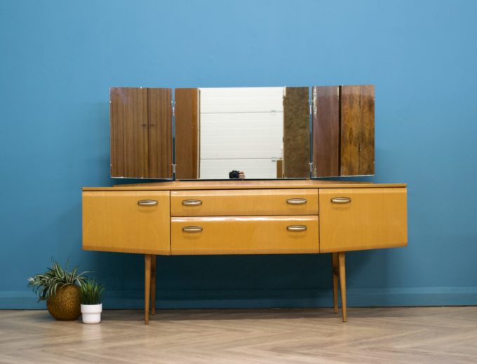 Mid Century Maple Tallboy Dressing Table from Meredew #1142 0