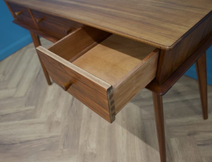 Mid Century Retro Teak & Walnut Dressing Table Side Table from Crown #1136 5