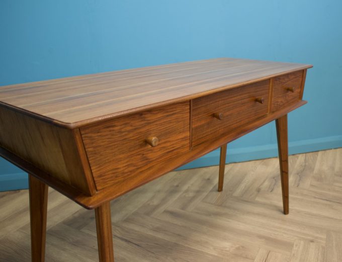 Mid Century Retro Teak & Walnut Dressing Table Side Table from Crown #1136 6