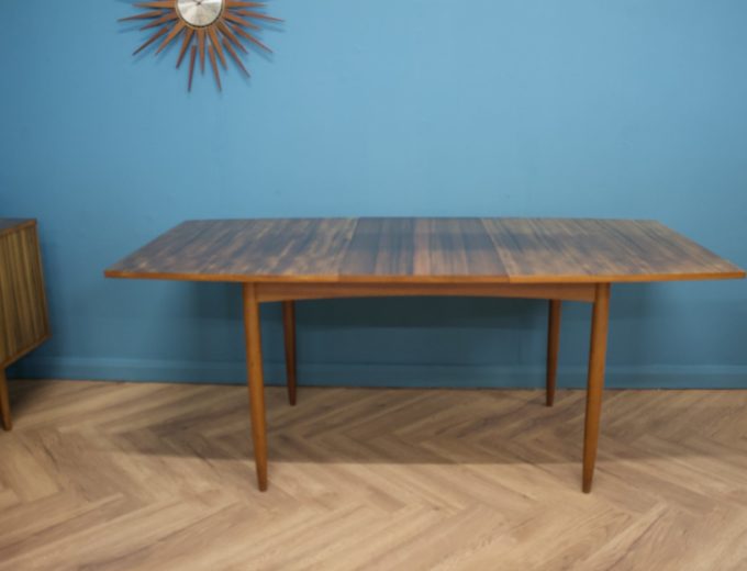 Mid Century Walnut Extending Dining Table #1153 5