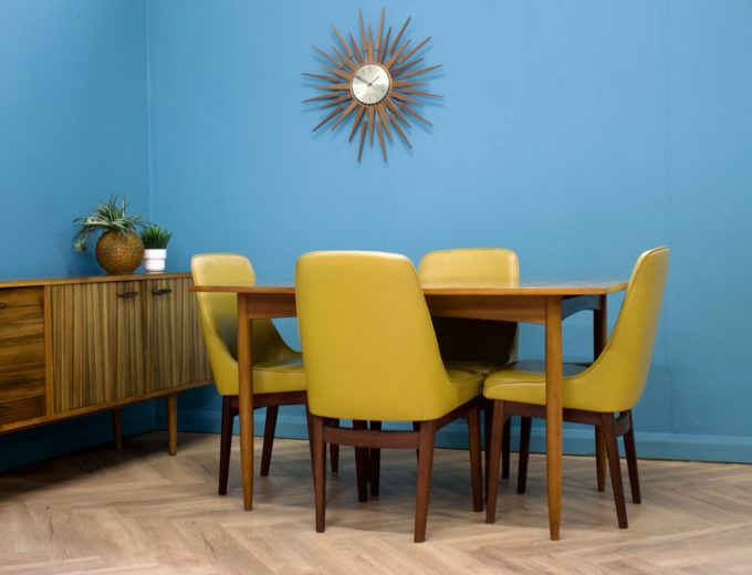 Mid Century Walnut Extending Dining Table #1153 1