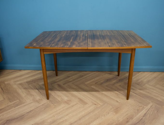 Mid Century Walnut Extending Dining Table #1153 2