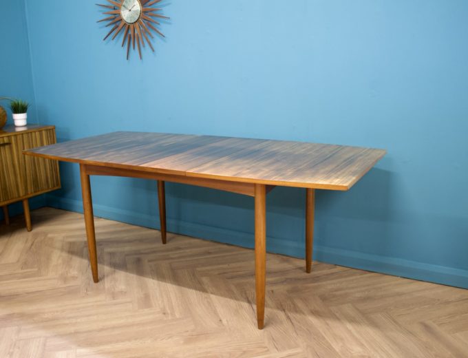 Mid Century Walnut Extending Dining Table #1153 6