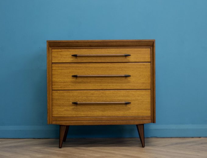 Mid Century Retro Teak Chest of Drawers from Lebus #1303 0