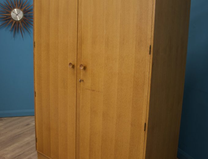 Mid Century Oak Wardrobe from Meredew, 1960s #1343 9