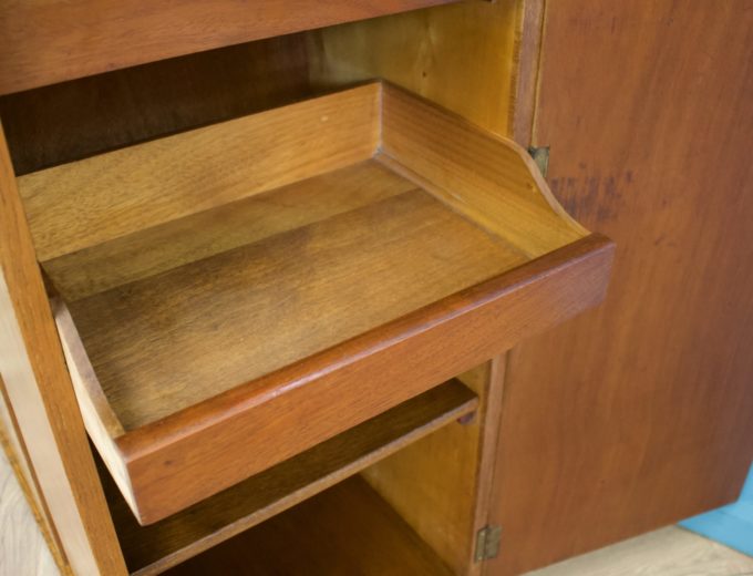 Vintage Art Deco 1930s Maple & Walnut Compact Compactum Wardrobe #1372 5