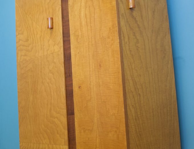 Vintage Art Deco 1930s Maple & Walnut Compact Compactum Wardrobe #1372 3