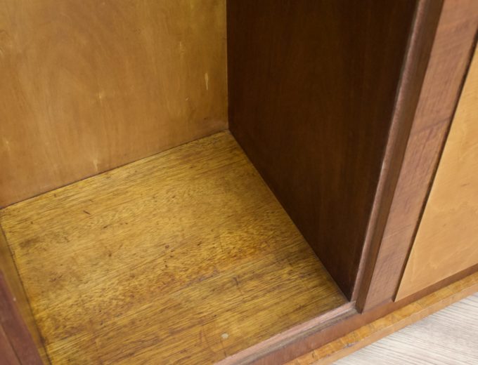 Vintage Art Deco 1930s Maple & Walnut Compact Compactum Wardrobe #1372 9