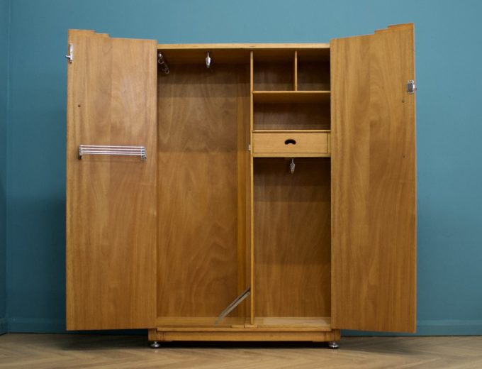 Vintage Art Deco Oak Wardrobe from G Plan (E Gomme), 1930s 9