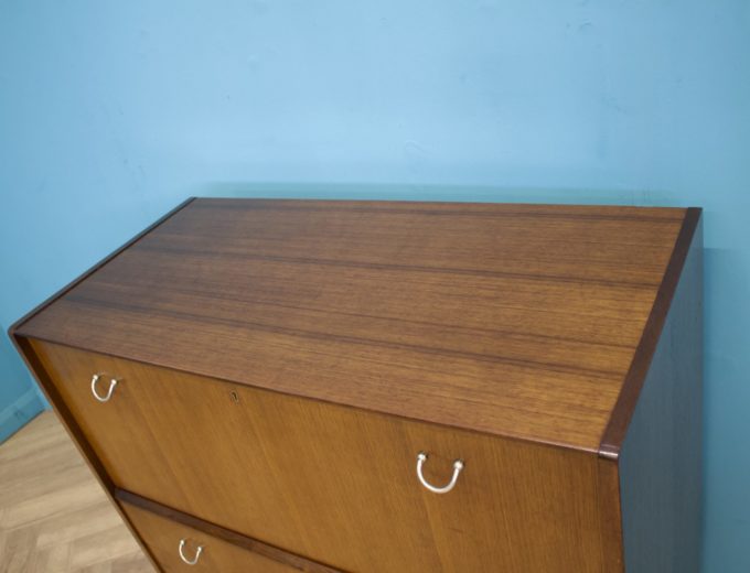 Mid Century Tola and Black Librenza Drinks Cabinet Bureau G Plan, 1950s #1471 7