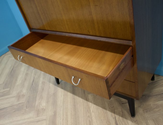 Mid Century Tola and Black Librenza Drinks Cabinet Bureau G Plan, 1950s #1471 4