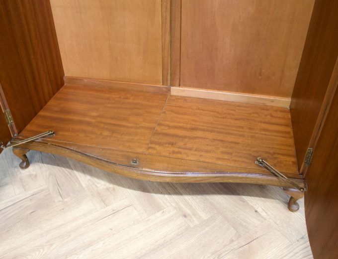 Vintage Art Deco Style Burr Walnut Wardrobe, 1950s #1536 3