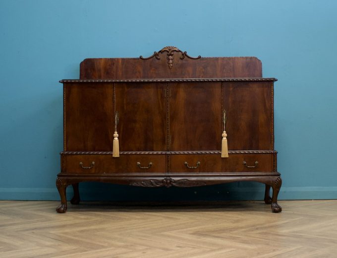 Vintage Antique Chippendale Style Mahogany Sideboard, 1920s #1548 9