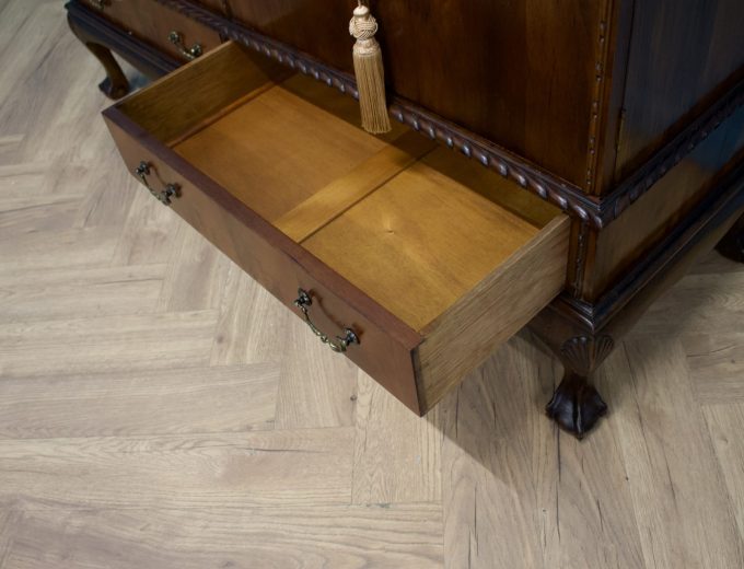 Vintage Antique Chippendale Style Mahogany Sideboard, 1920s #1548 3