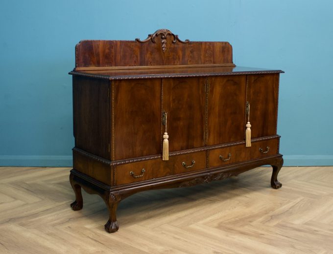 Vintage Antique Chippendale Style Mahogany Sideboard, 1920s #1548 0