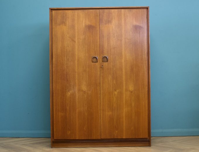 Mid Century Teak Wardrobe from Wrighton, 1960s 2 of 2 #1587 7