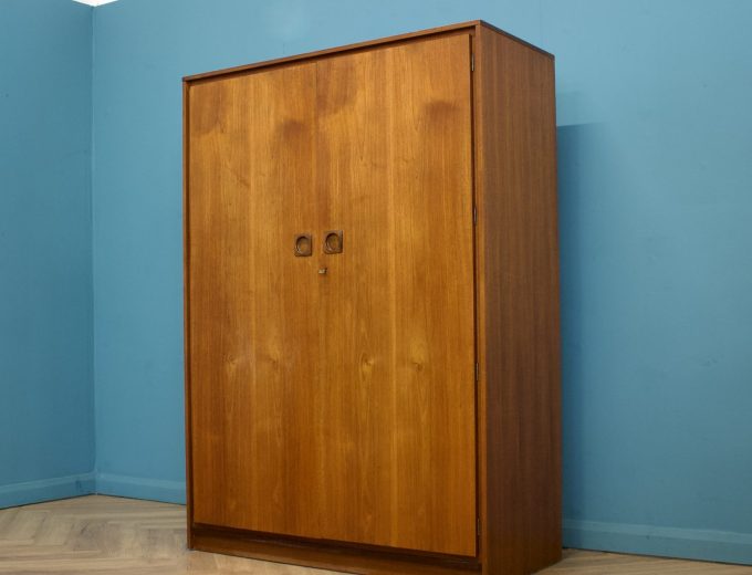 Mid Century Teak Wardrobe from Wrighton, 1960s 2 of 2 #1587 6