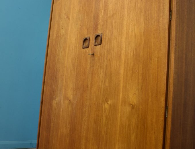 Mid Century Teak Wardrobe from Wrighton, 1960s 2 of 2 #1587 5