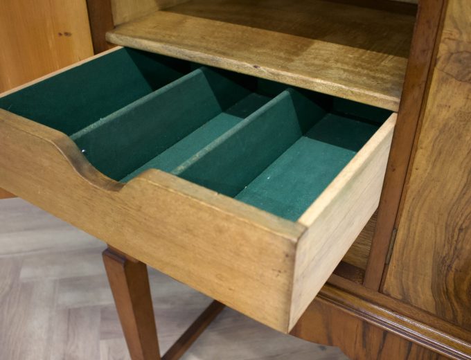 Vintage Walnut Sideboard Drinks Cabinet from Waring and Gillow, 1930s #1601 3