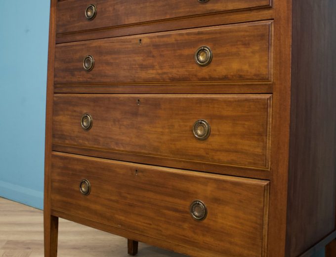 Antique Vintage Edwardian Mahogany Chest of Drawers, 1900s #1618 4