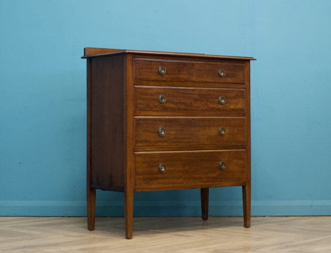 Antique Vintage Edwardian Mahogany Chest of Drawers, 1900s #1618 0
