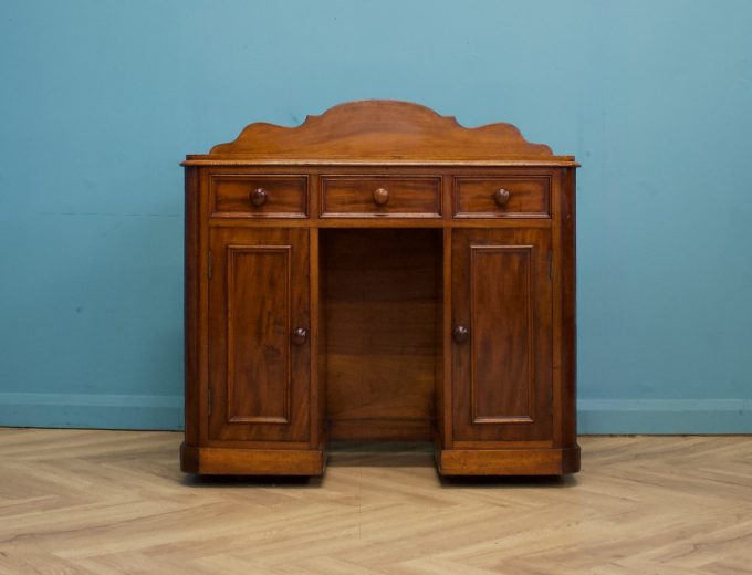 Antique Victorian Mahogany Compact Desk, 1880s #1619 6